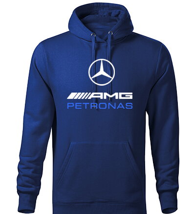 Mikina s kapucňou Mercedes AMG PETRONAS, modrá