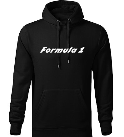 Mikina s kapucňou Formula 1, čierna